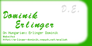 dominik erlinger business card